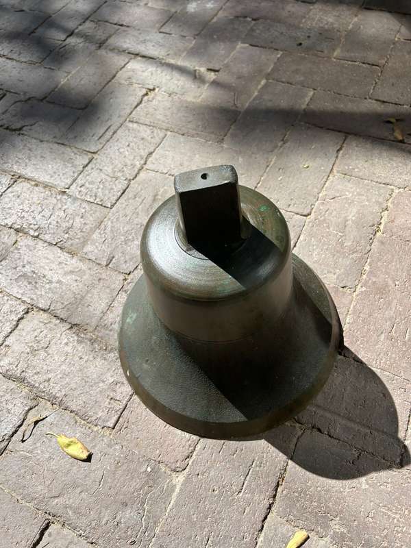 Vintage Brass Church Bell ( 30 cm high , 30 cm diameter )