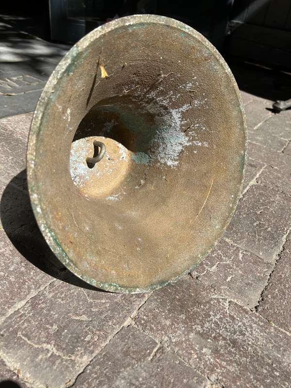 Vintage Brass Church Bell ( 30 cm high , 30 cm diameter )