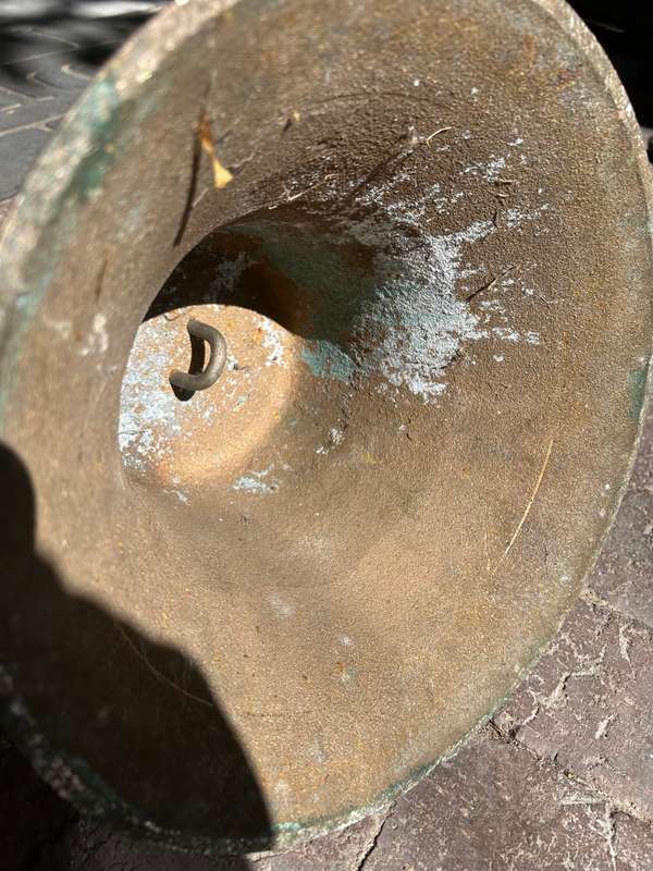 Vintage Brass Church Bell ( 30 cm high , 30 cm diameter )