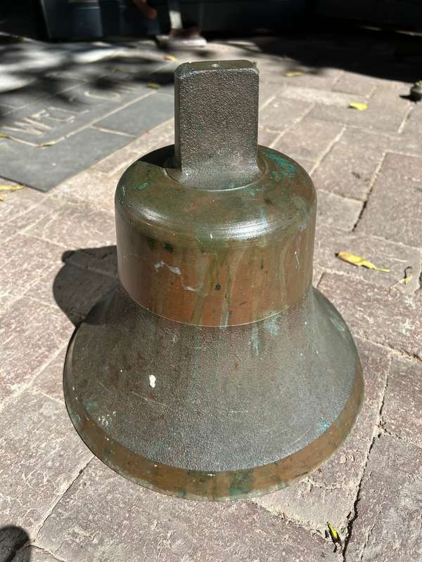 Vintage Brass Church Bell ( 30 cm high , 30 cm diameter )