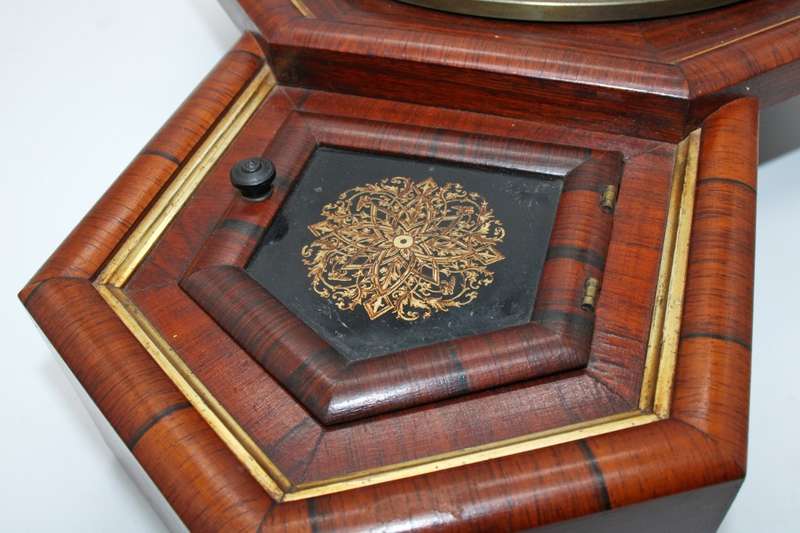 Beautiful Mahogany Welsh Calender Clock by Waterbury Clock Co
