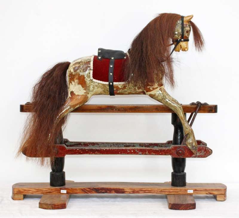 Rare Victorian Lines Bros. Rocking Horse ( 90 x 80 x 40cm )