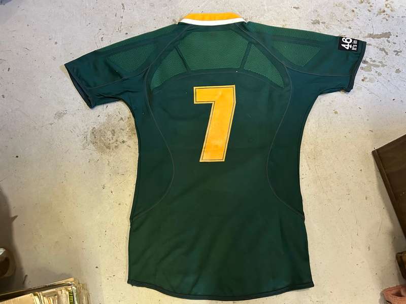 Rugby: Springbok Players Jersey no 7 plus pennant , program