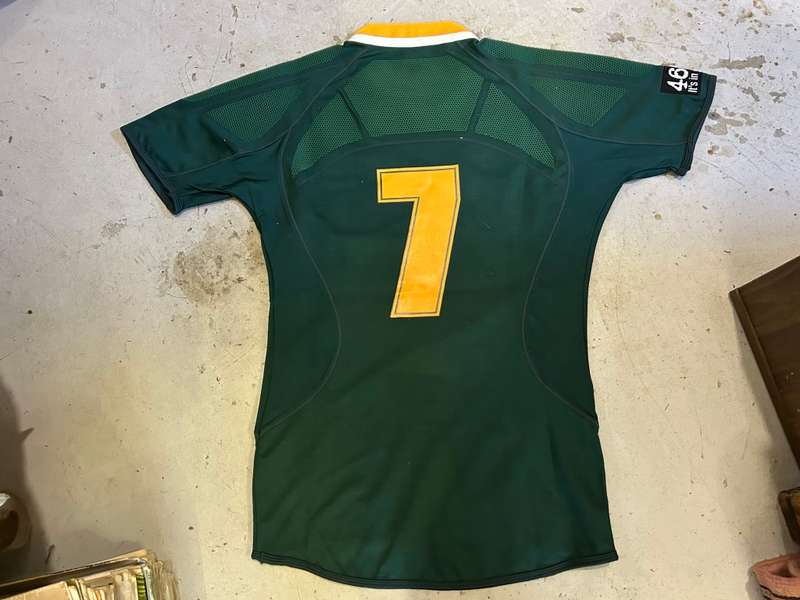 Rugby: Springbok Players Jersey no 7 plus pennant , program