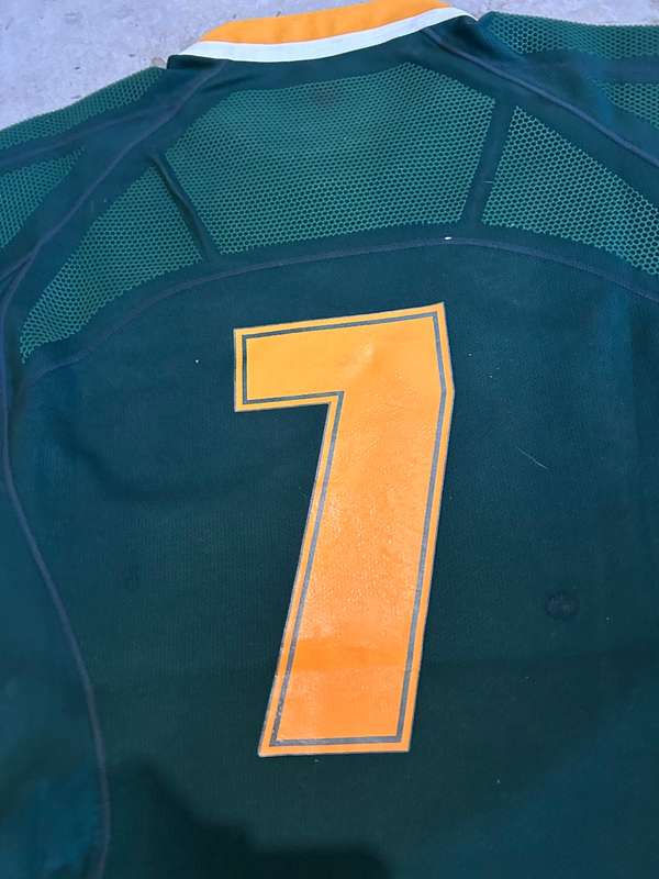 Rugby: Springbok Players Jersey no 7 plus pennant , program