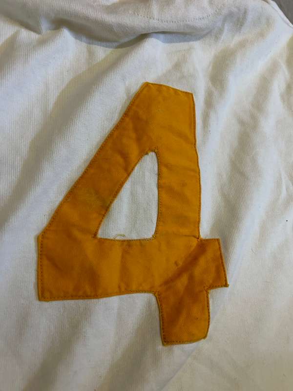 Rugby: Rare White Springbok Jersey no 4 , 1980`s