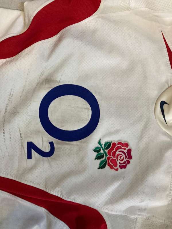Rugby: England Players Jersey plus pants no 6