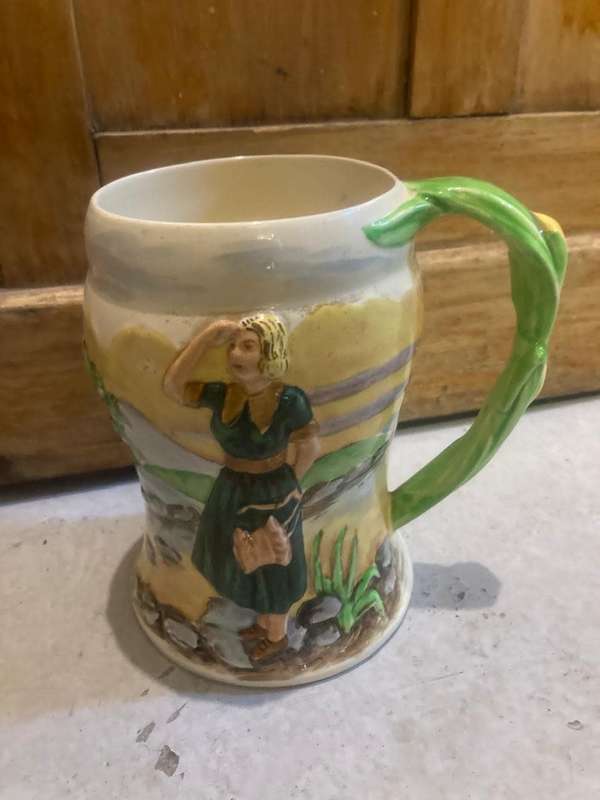 Africana: Sarie Marais Crown Devon Musical Jug , Working, 1936