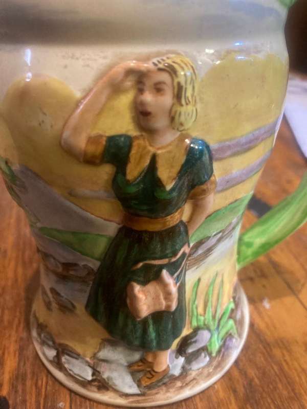 Africana: Sarie Marais Crown Devon Musical Jug , Working, 1936
