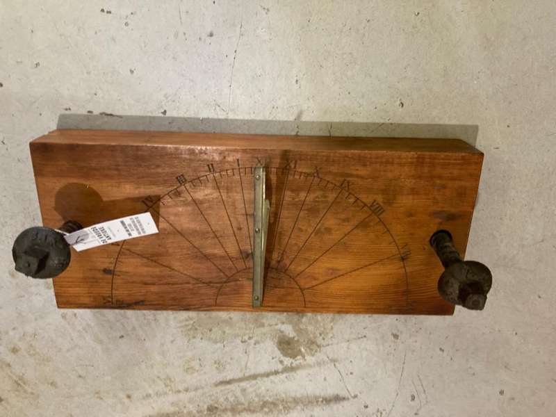 Brass Sundial on Wooden Base