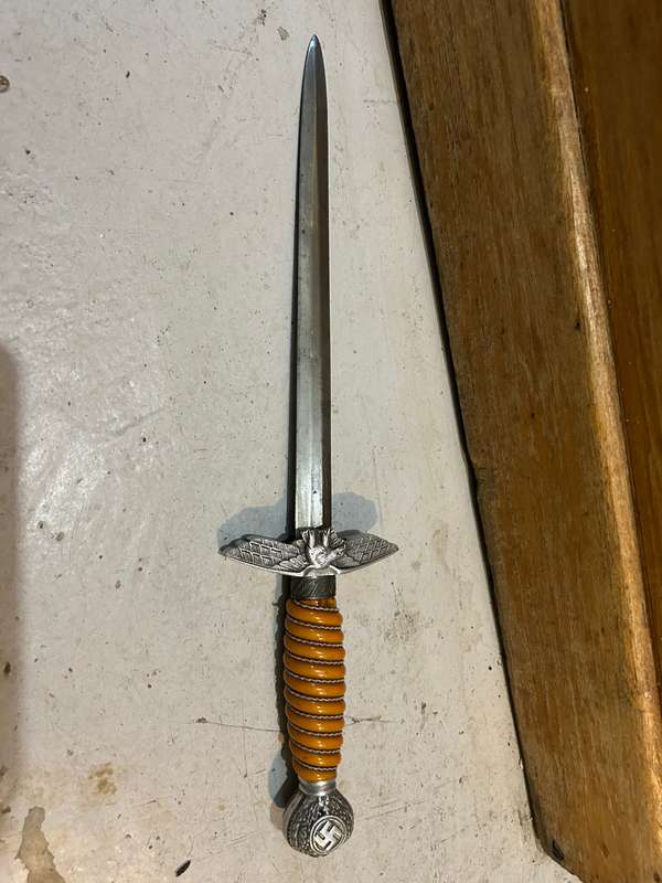 German WW11 Luftwaffe Dagger( Denazified with Eickhorn blade)