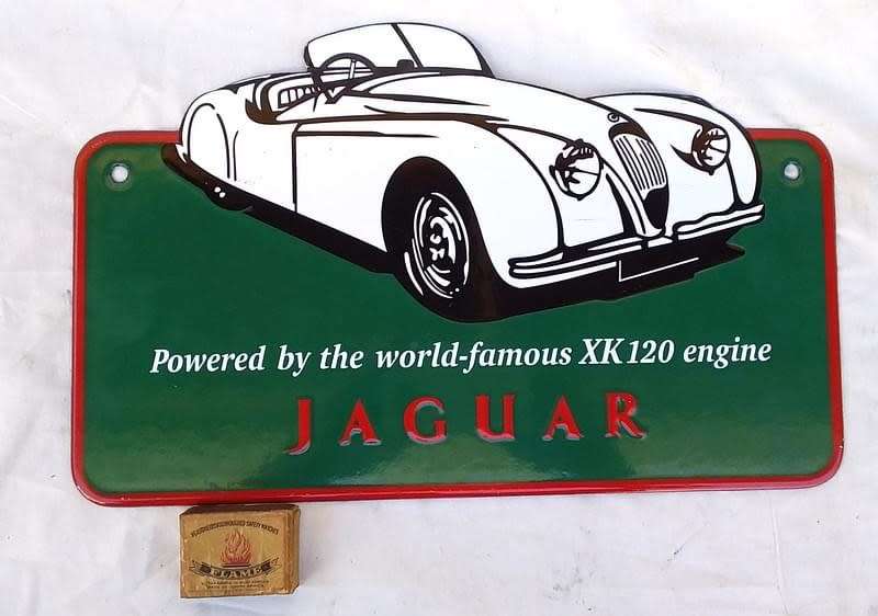 Enamel Embossed Jaguar Sign ( 37 x 23 cm )