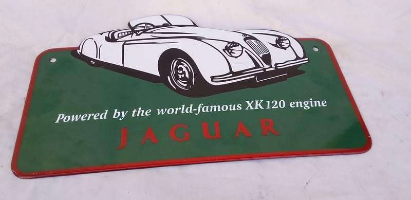 Enamel Embossed Jaguar Sign ( 37 x 23 cm )