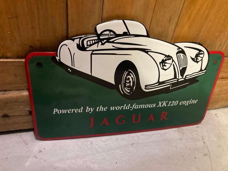 Enamel Embossed Jaguar Sign ( 37 x 23 cm )