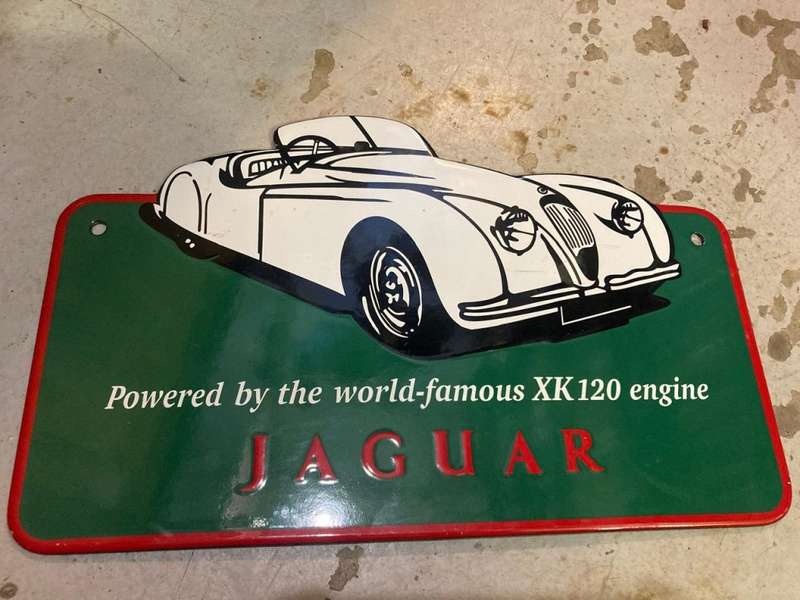 Enamel Embossed Jaguar Sign ( 37 x 23 cm )