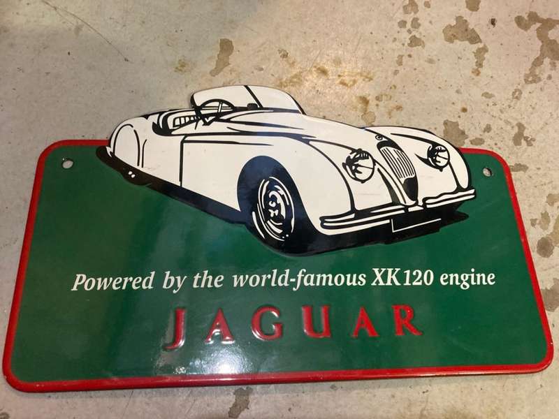 Enamel Embossed Jaguar Sign ( 37 x 23 cm )
