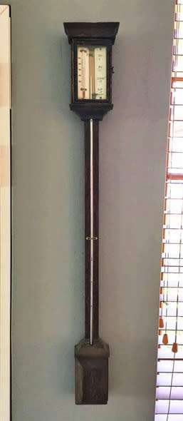 Victorian Mahogany Stick Barometer (95 cm )
