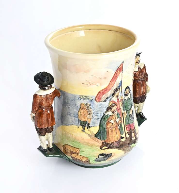 Royal Doulton Loving Cup. Jan van Riebeeck Commemorative Cup. 226/ 300 Made. 26 cm ( cracked)
