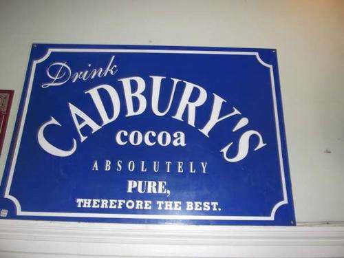 enamel sign Cadburys ( 90 x 60 cm)