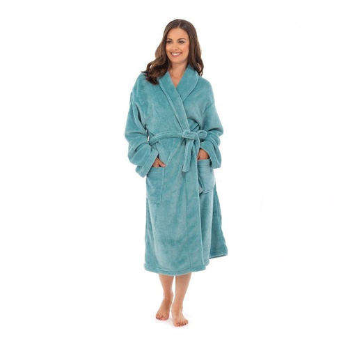 Personalised Turquoise Towelling Gown Medium