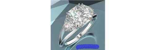 2.9ct PRINCESS IN TRILLION SETTING CZ
