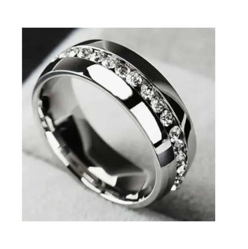 Timeless Titanium Mens Topaz Ring