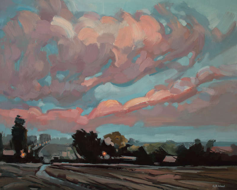G.R.Wood `Salmon Clouds`