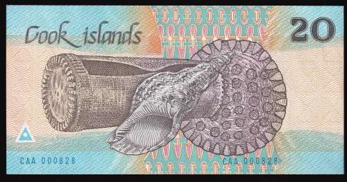 Cook Islands $20 Crisp UNC