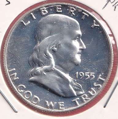 USA 1955 50 CENT GEM PROOF FROM BROKEN SET