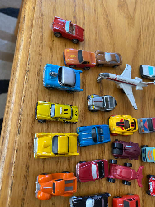 Micro machines and other small toys.