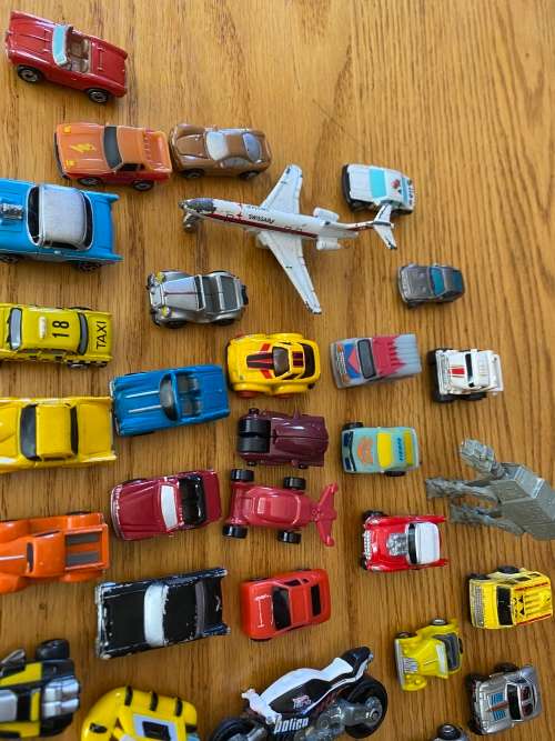 Micro machines and other small toys.