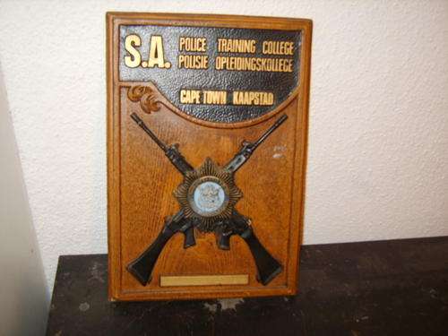 South african police Training College Cape Town Plaque