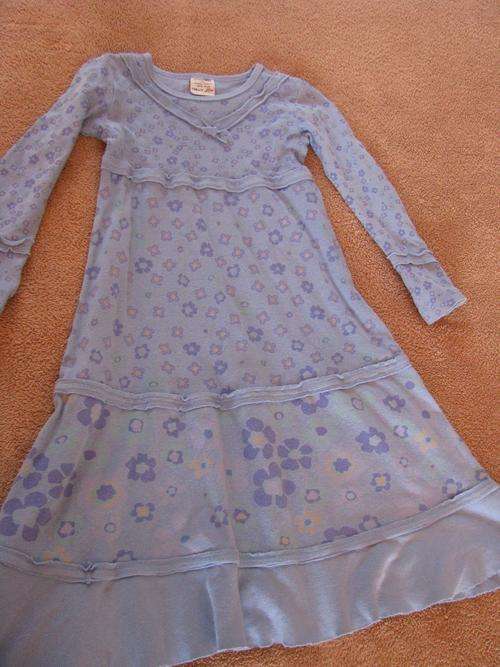 Blue floral KEEDO long-sleeved dress - Age 5