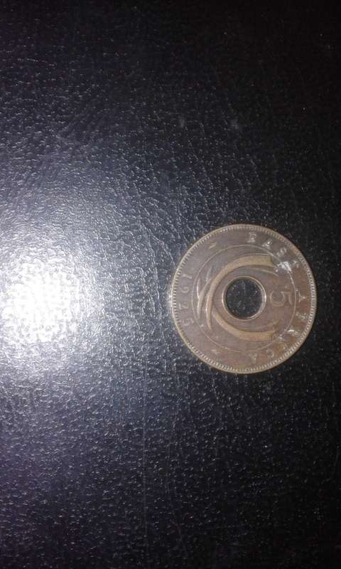 1925 5cent coin from East Africa