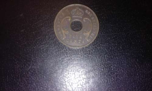 1925 5cent coin from East Africa