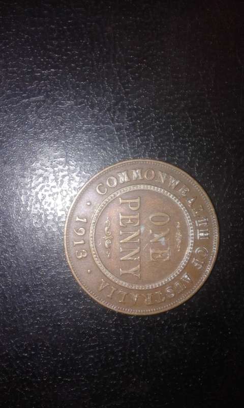 1913 1d commonwealth of Australia coin