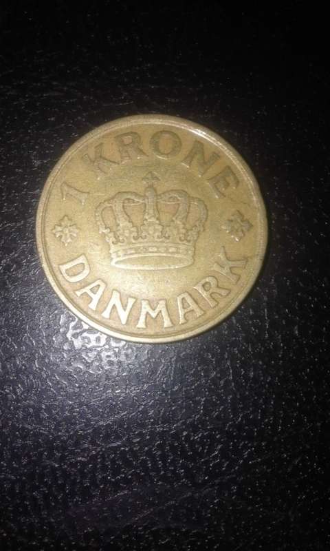 1925 1 kroner from Danmark