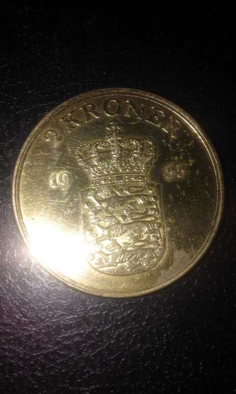 1955 2 kroner from Danmark