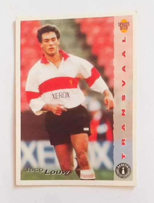 1994 sports deck rugby card no16 Jaco Louw Transvaal Lions