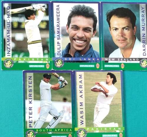 1994 Mandela trophy cricket cards x 5 Sri Lanka South Africa New Zealand Pakistan