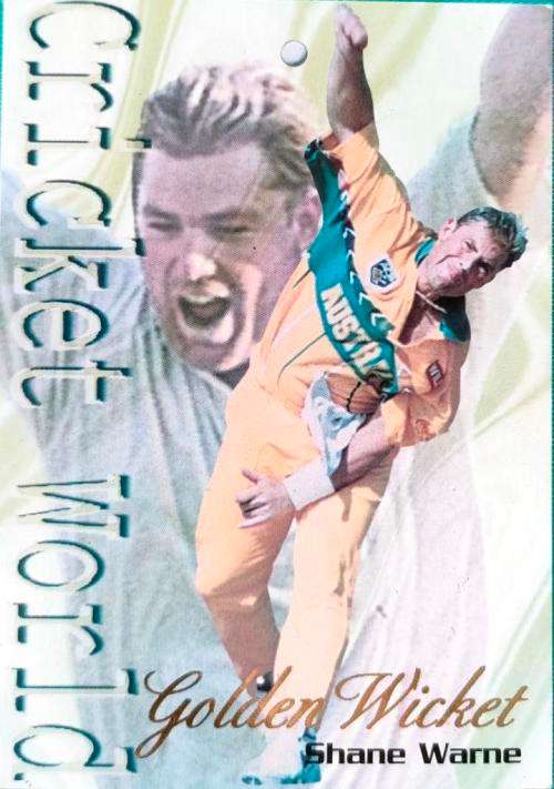 KTV Cricket 1996 Golden Wicket Shane Warne Australia card