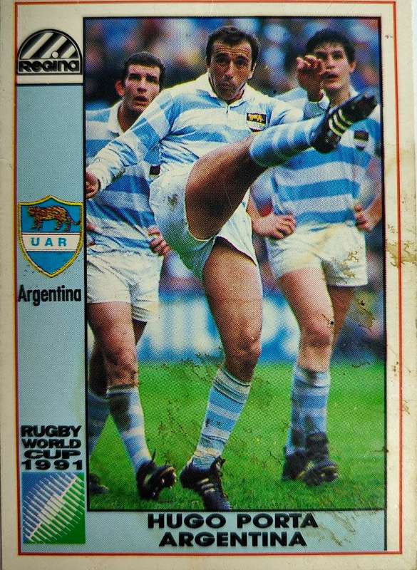 1991 REGINA RUGBY WORLD CUP HUGO PORTA ARGENTINA CARD 124
