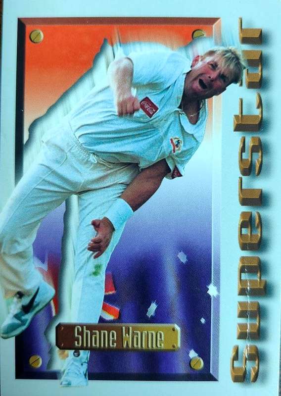 1997 SPORTS DECK CRICKET SUPERSTAR SHANE WARNE AUSTRALIA CARD 56