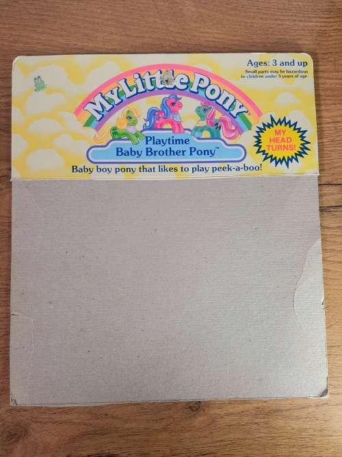 My Little Pony G1 - Backcard for Playtime Baby Brother Pony Baby Paws