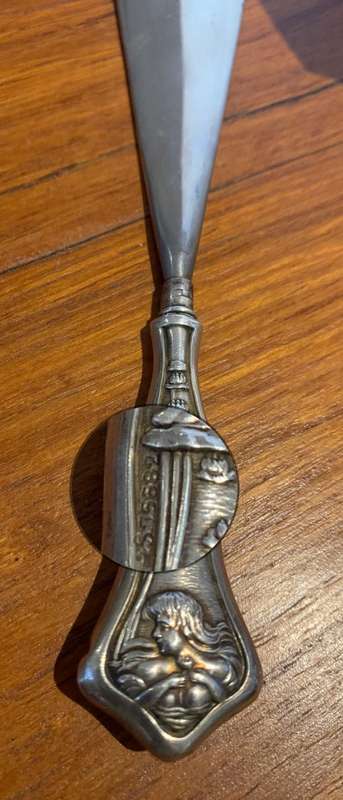 Art Nouveau Sterling Silver Shoe Horn