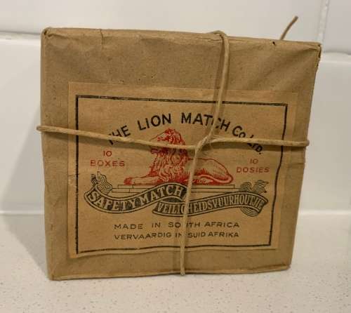Antique Lion Matches - Sealed Parcel of 10 Wooden Boxes