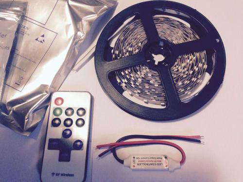 White 5m Flexible LED Strip Lights with Remote Control