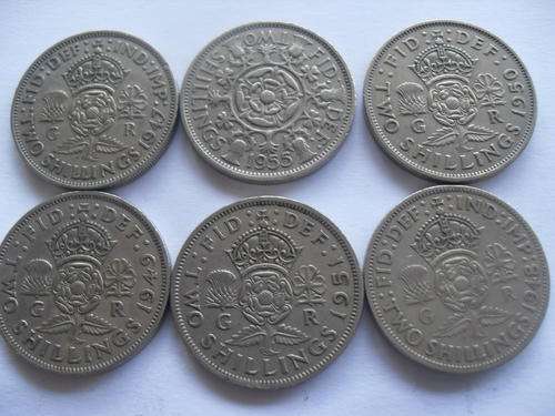 2 SHILLINGS X 6 COINS ! ONE BID TAKES ALL ! LOW START  !!!