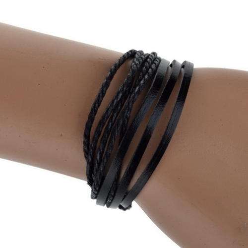 Hand-Woven Bracelets Wrap Leather Multilayer Bracelets Braided Rope Wristband Bracelets & Bangles