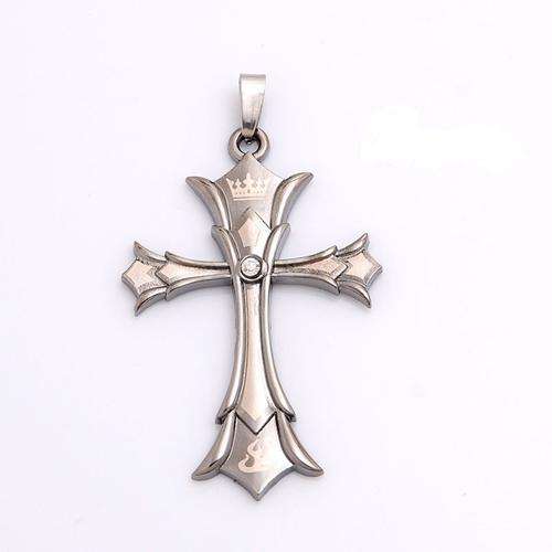 CROSS ONLY -Stainles Steel Austrian Crystal Cross Necklace Pendants